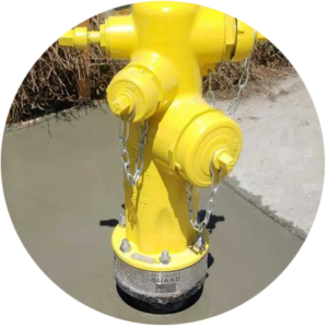 Yellow fire hydrant with water check valve