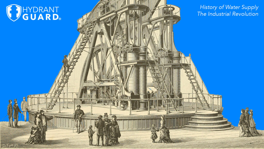 The Corliss beam steam engine.